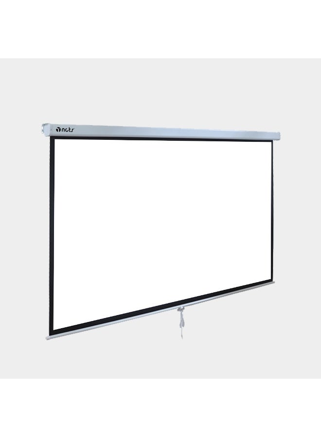 NCTS M240 M Series Manual Control Projector Screen – 2.4 x 2.4M Matte White Display Screen – UHD/HD Projector with Self Lock Spring System for Home Theater & More/ 1 Year Warranty/GTIN 6295151550632 - Image 3